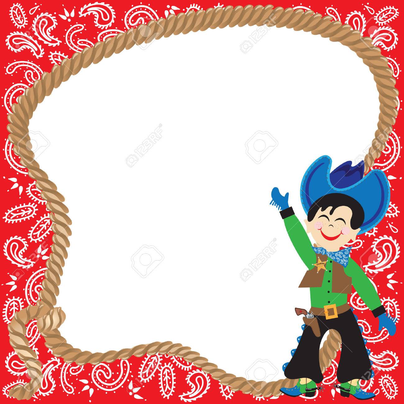 cute cowboy birthday party invitation royalty free cliparts vectors