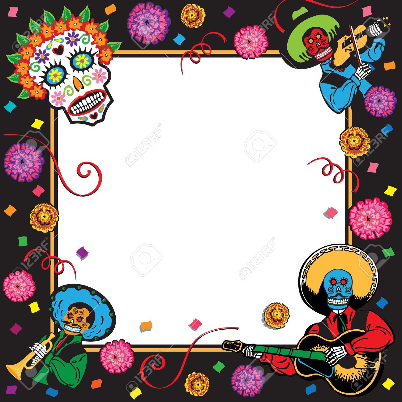 Day Of The Dead Party Invitation Royalty Free Cliparts Vectors And Stock Illustration Image 10425693