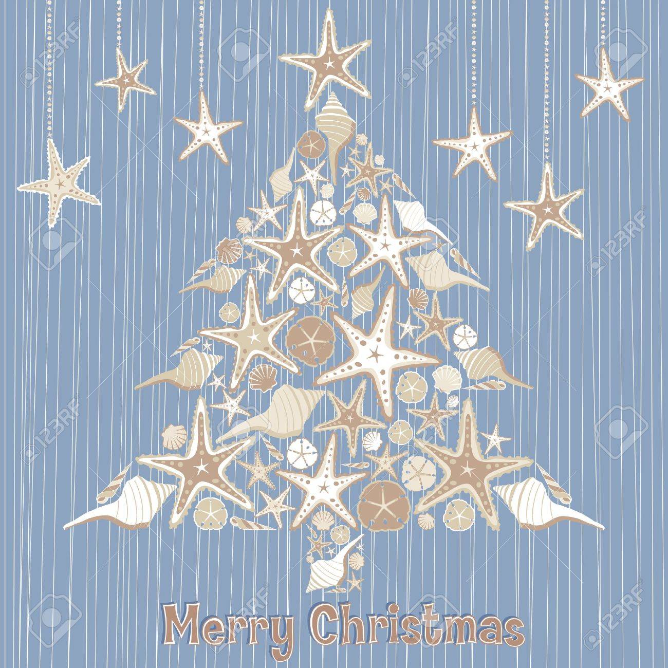 熱帯貝殻クリスマス ツリー カード のイラスト素材 ベクタ Image 熱帯貝殻クリスマス ツリー カード のイラスト素材 ベクタ Image