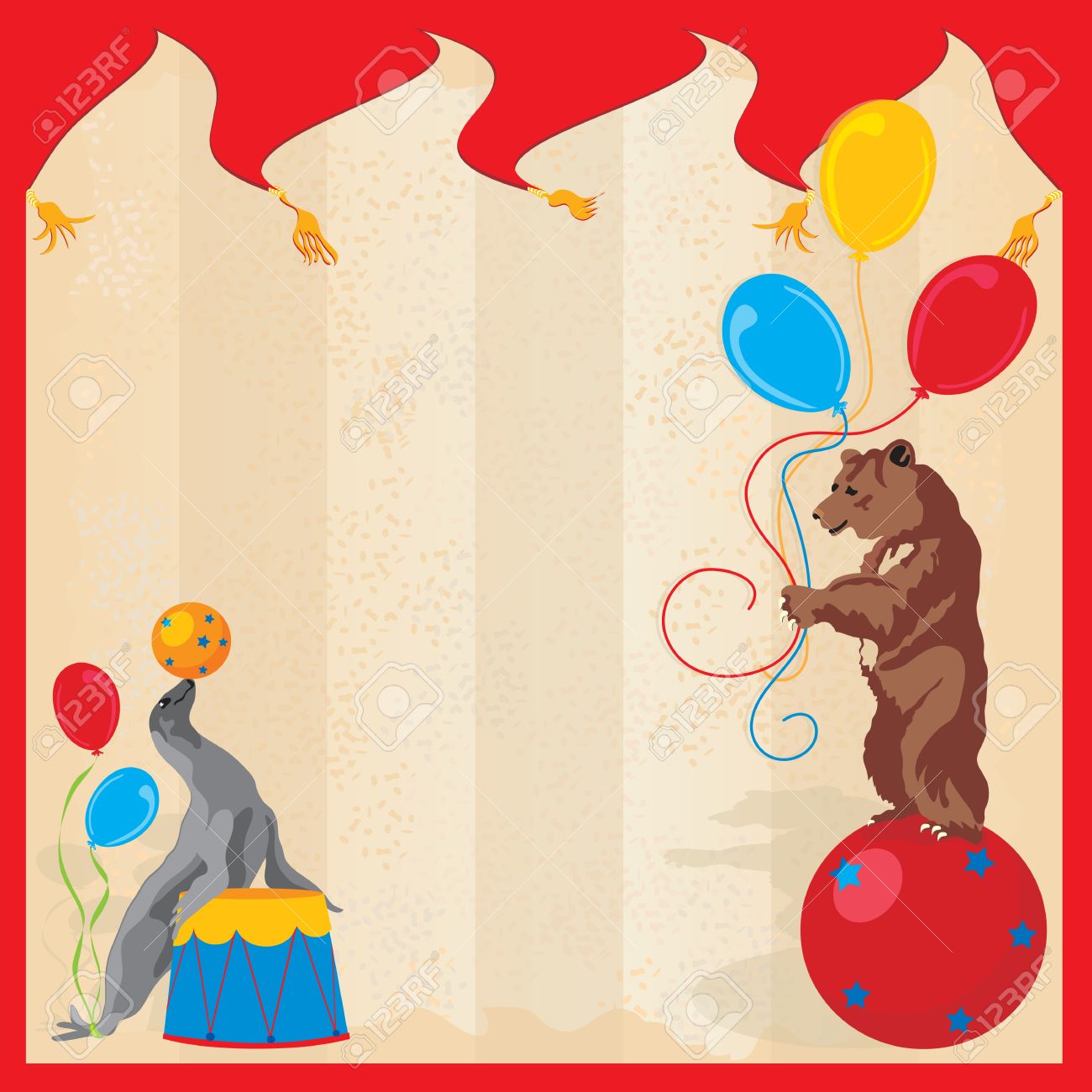 performing animals circus birthday party invitation circus birthday invitations