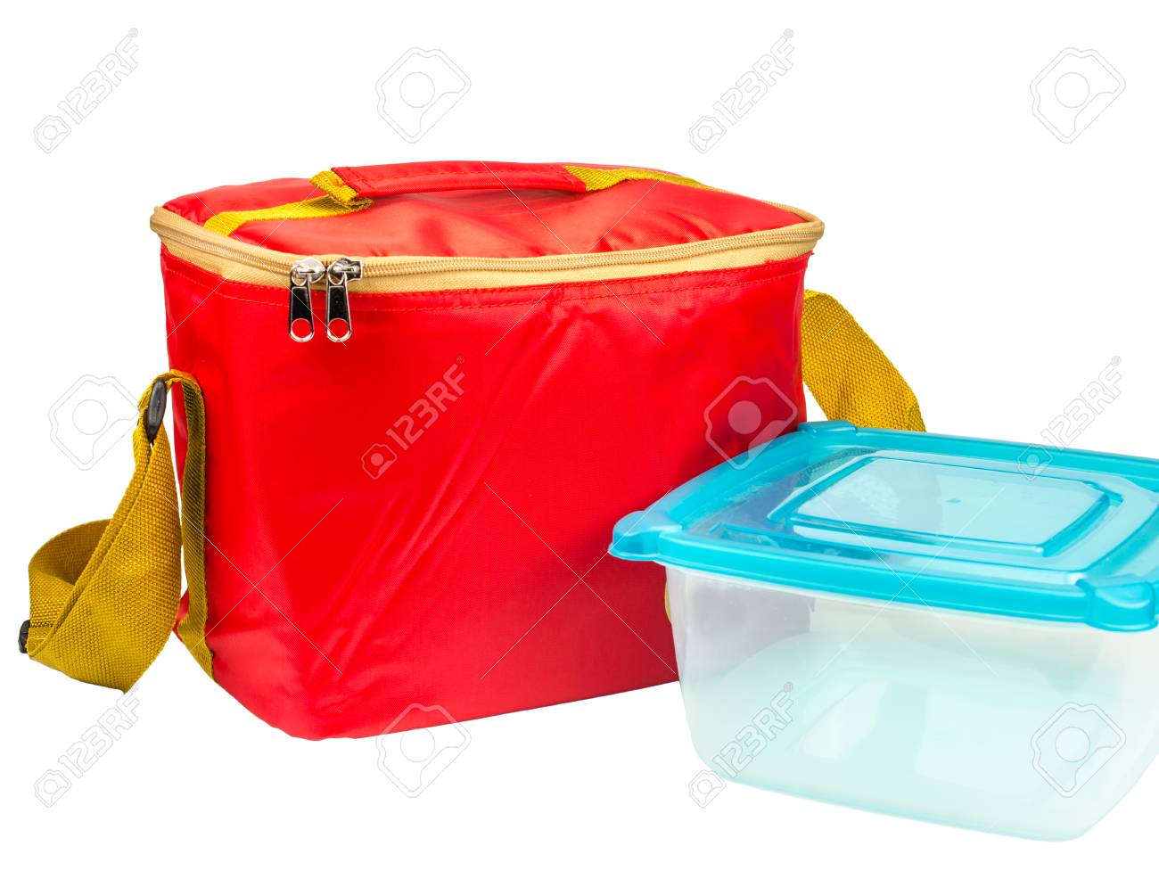 red insulated bag