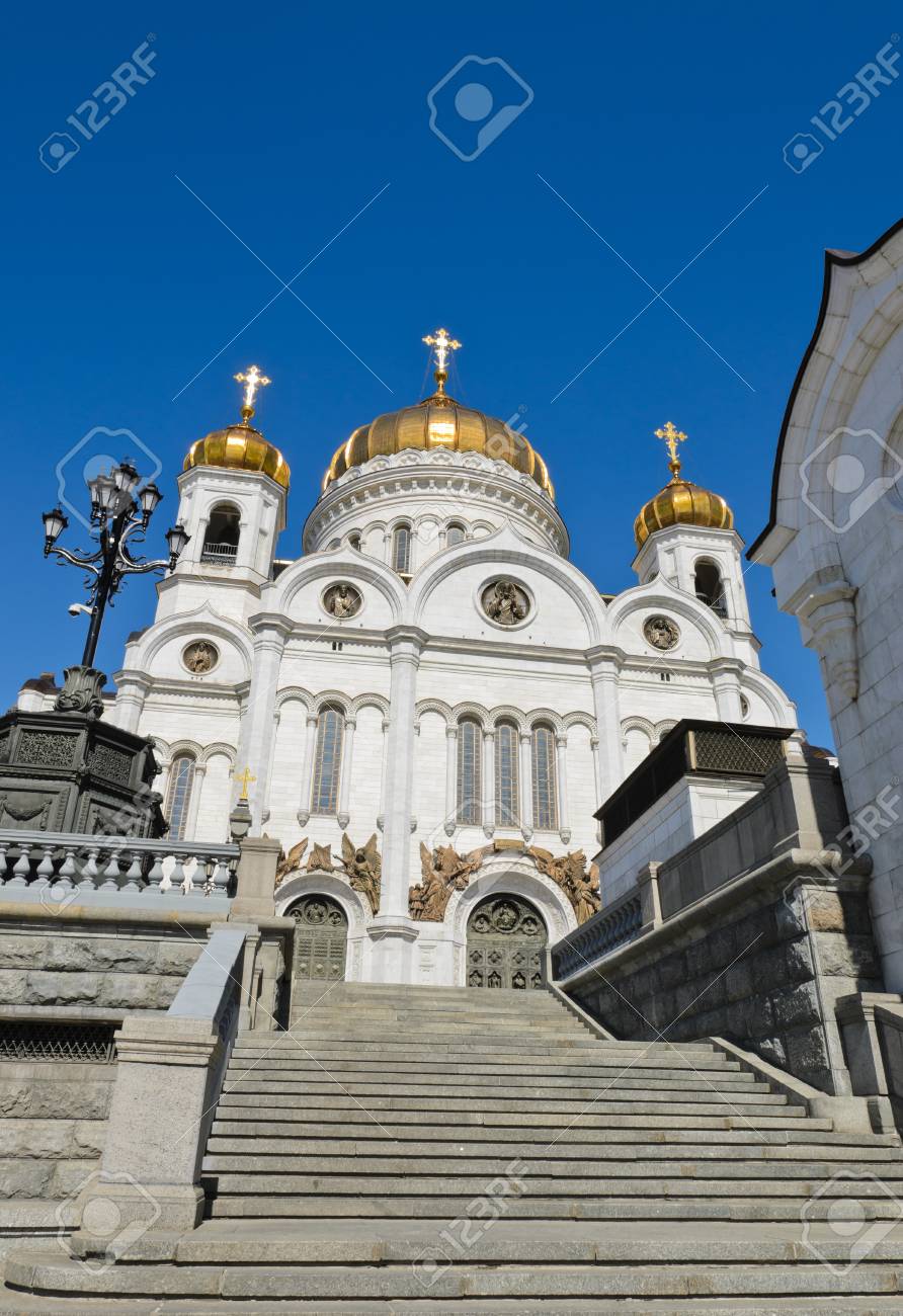 モスクワの救世主ハリストス大聖堂のロシア正教教会 の写真素材 画像素材 Image