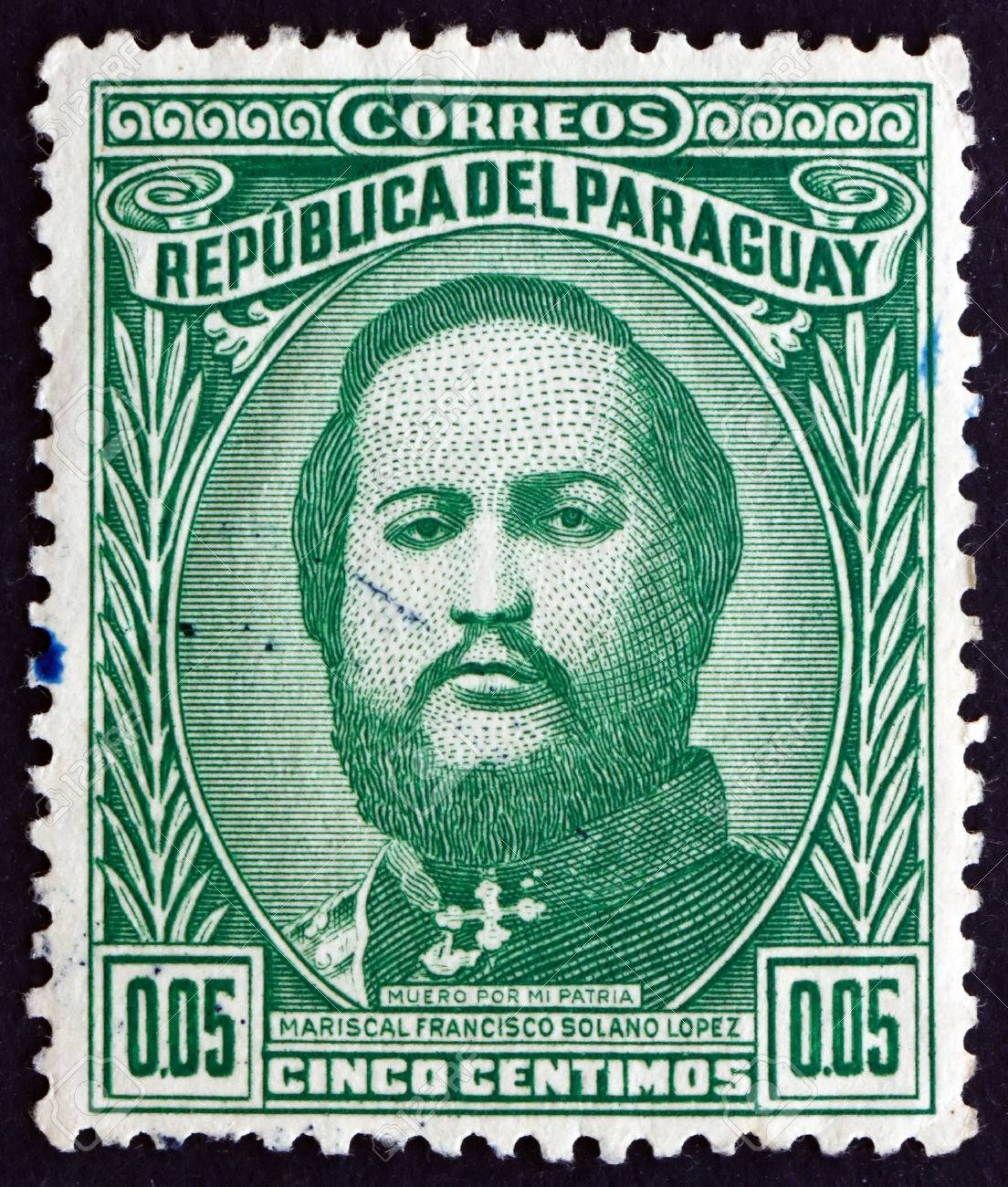 PARAGUAY - CIRCA 1947: Un Sello Impreso En Paraguay Muestra Mariscal Francisco  Solano López, El Presidente De Paraguay, Alrededor De 1947 Fotos, retratos,  imágenes y fotografía de archivo libres de derecho. Image 29439586