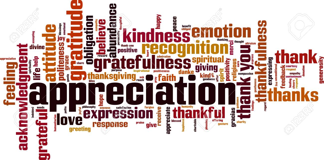appreciation word cloud concept vector illustration appreciation word