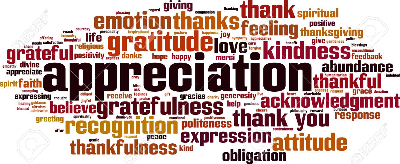 appreciation word cloud concept vector illustration appreciation word