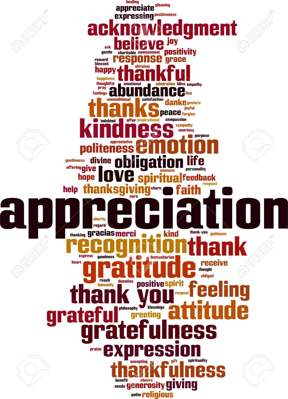 appreciation word cloud concept vector illustration appreciation word
