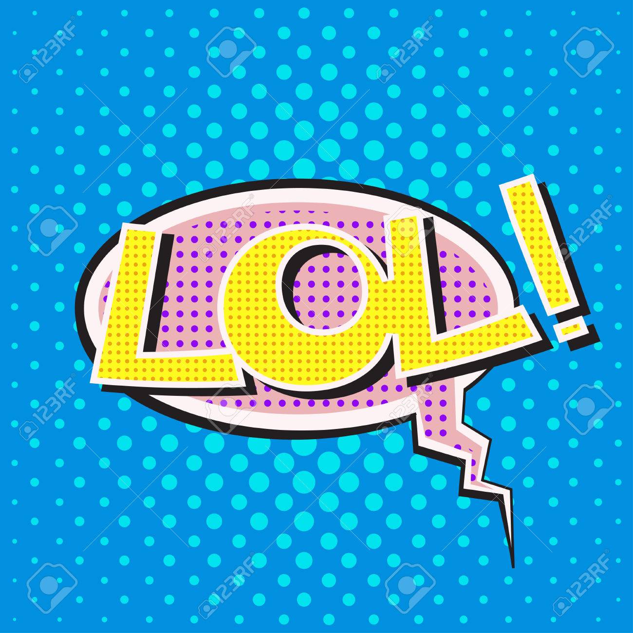 本文ポップアート吹き出し大爆笑 大爆笑漫画吹き出し Pop アート レトロなスタイルで ドット パターンの背景にカラフルな笑吹き出しベクターします のイラスト素材 ベクタ Image