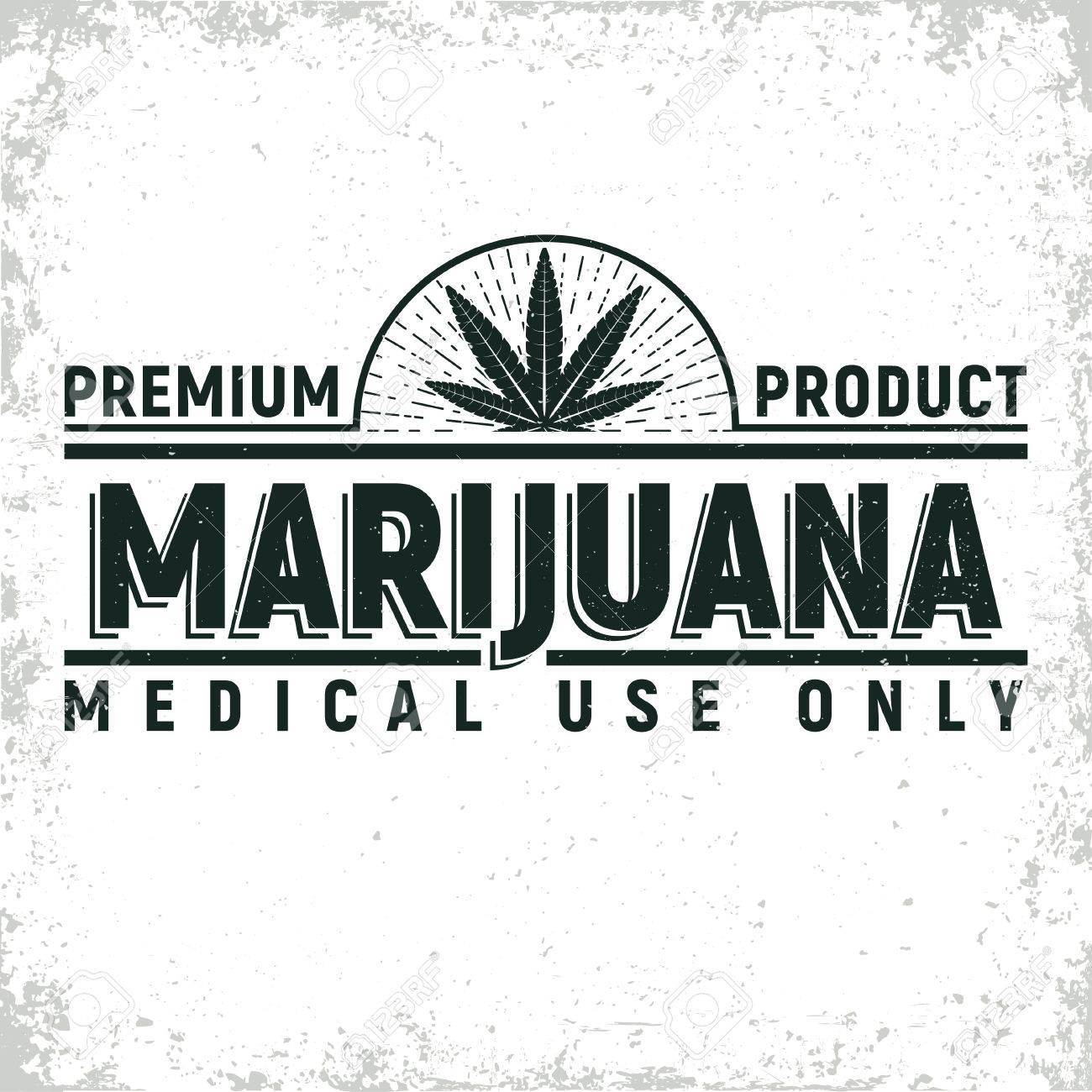 Vintage medical cannabis logo design, grange print stamp, creative marijuana typography emblem, Vector - 78687699 Vintage medical cannabis logo design, grange print stamp, creative marijuana typography emblem, Vector - 78687699