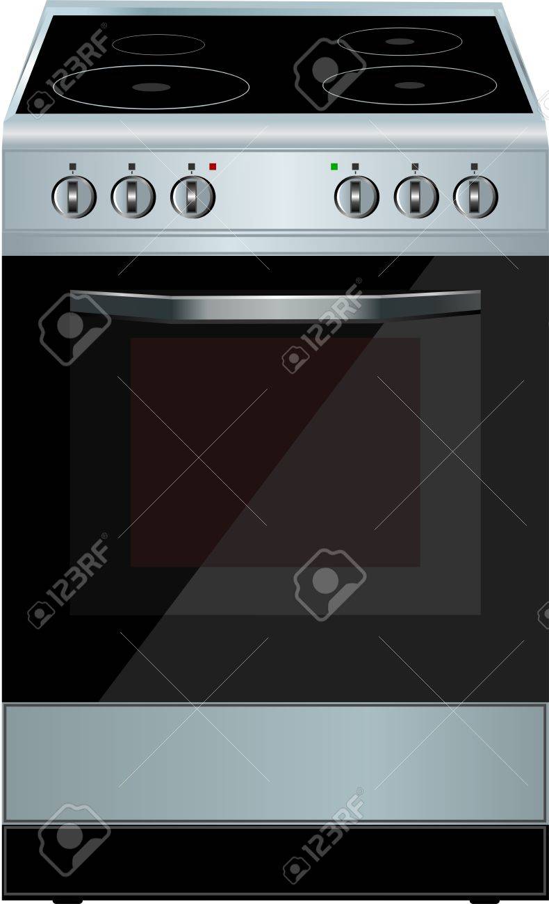 Horno Cocina Eléctrica Ilustraciones svg, vectoriales, clip art vectorizado  libre de derechos. Image 22428943