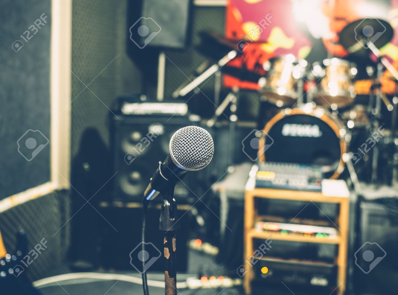 Selective Focus On Microphone With Blurry Music Studio Background Vintage Style Stock Photo Picture And Royalty Free Image Image Selective Focus On Microphone With Blurry Music Studio Background Vintage Style Stock Photo Picture And Royalty Free Image Image