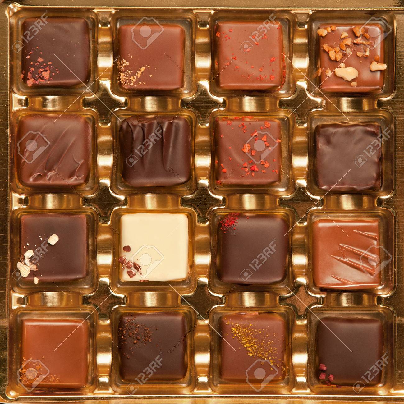 square shaped chocolate