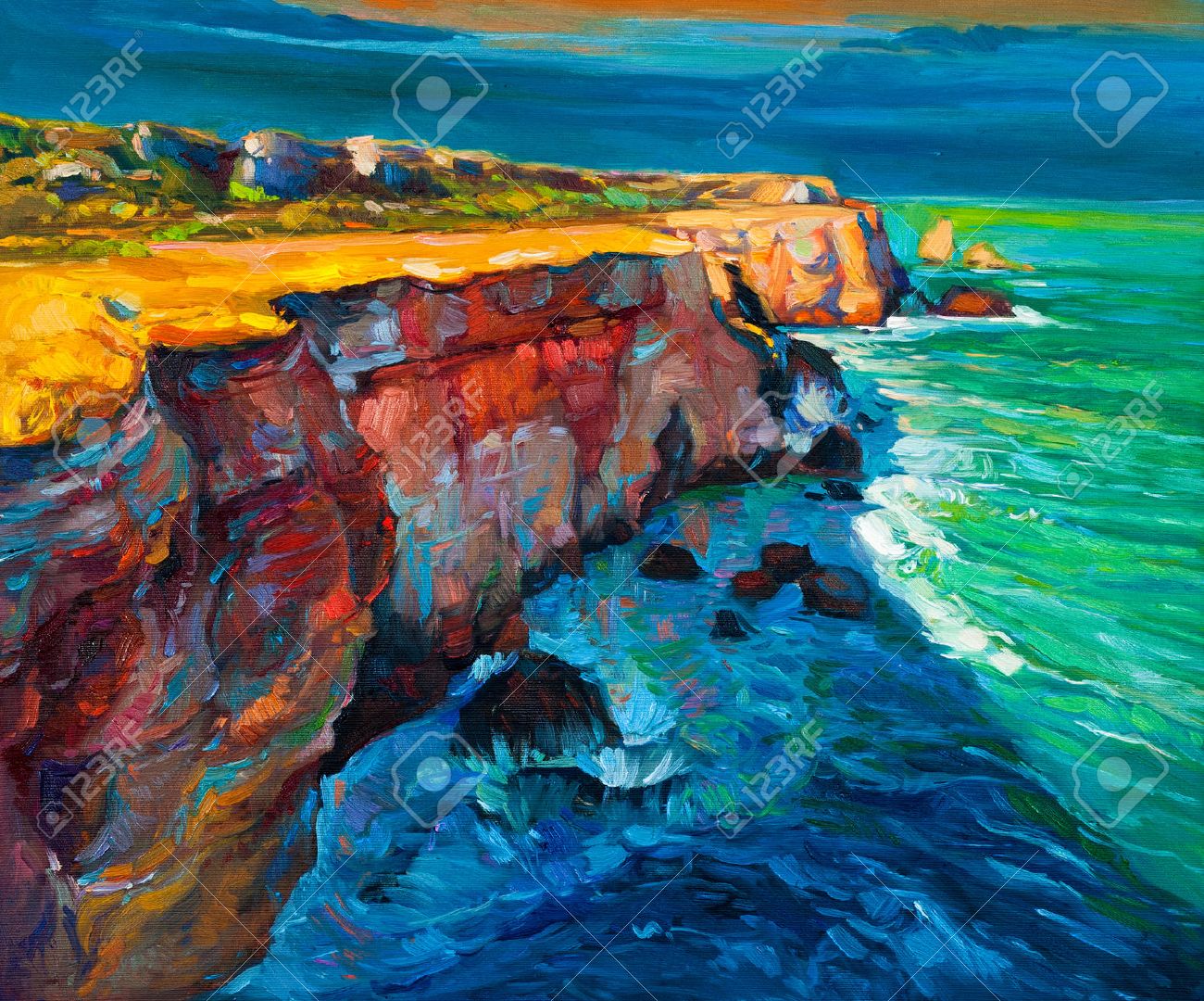 油彩画 海の風景 LOG 47055（油絵 油彩 油彩画 絵 絵画【海雪の