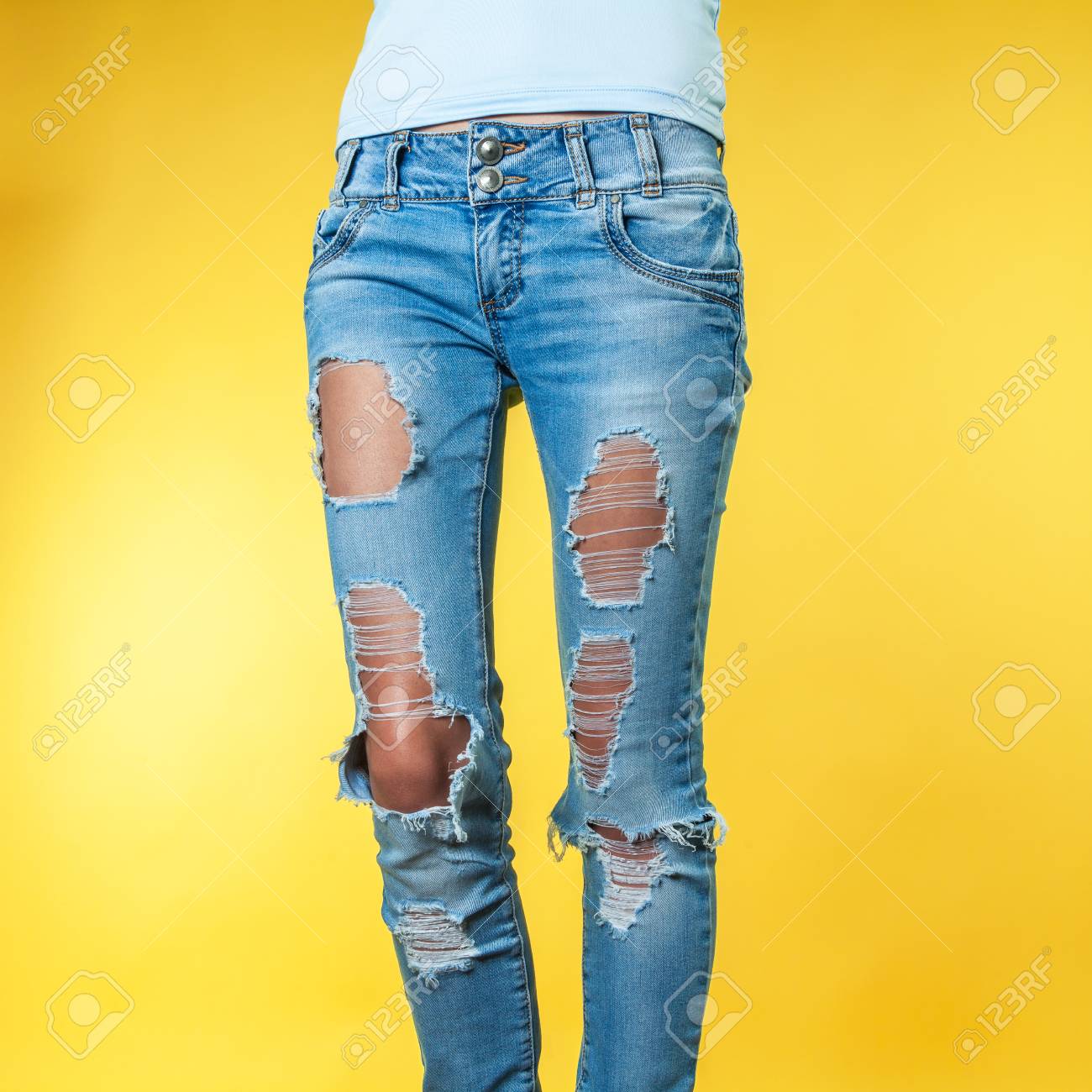 torn jeans