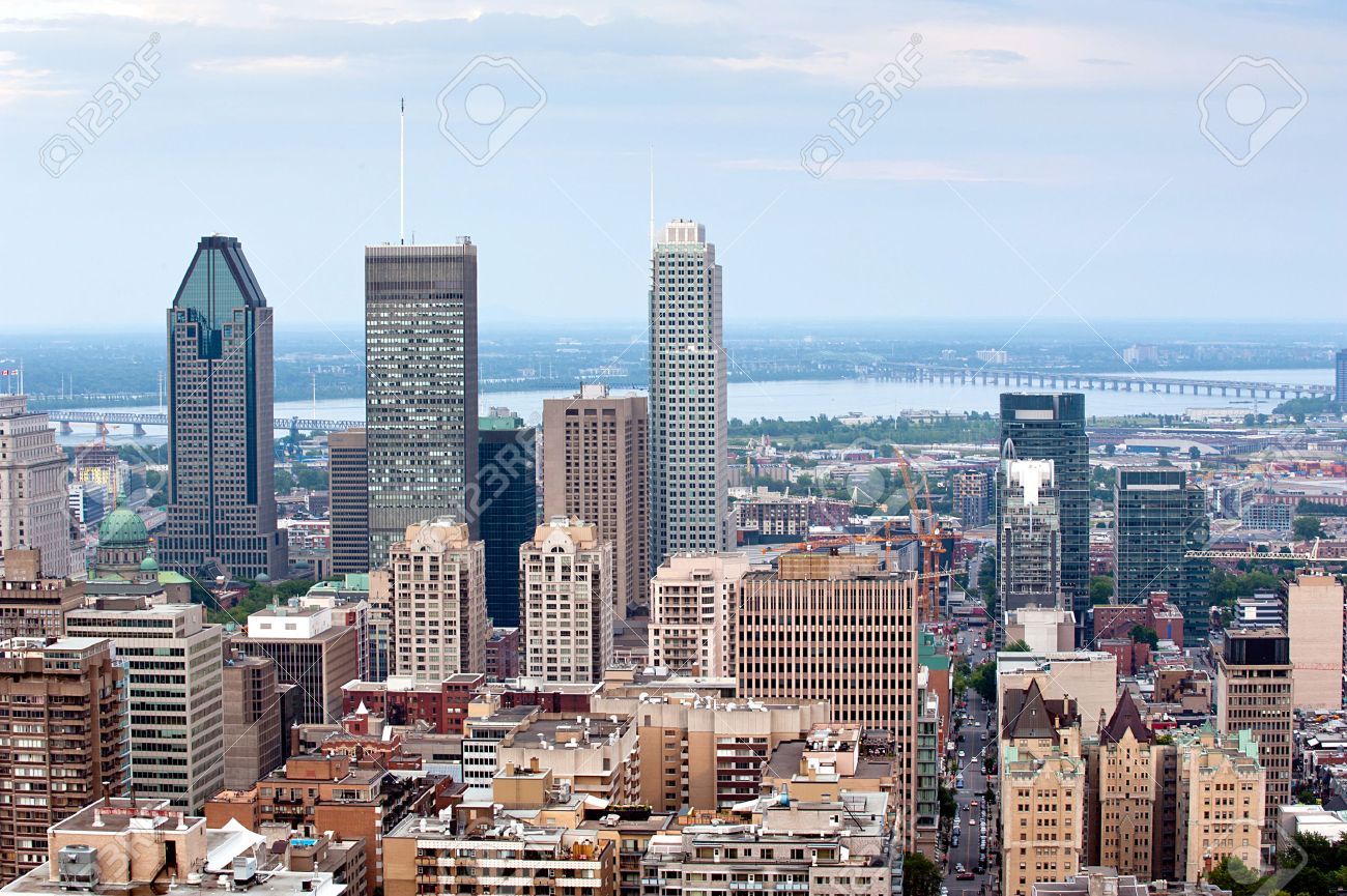 Montreal skyline - view from Mount Royal at daytime - 30651762 Montreal skyline - view from Mount Royal at daytime - 30651762