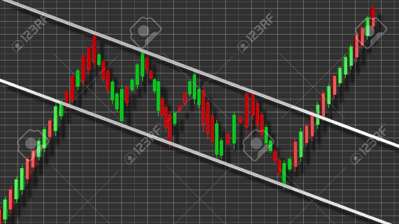 Bull Flag Stock Chart Pattern 3D Illustration 免版權照片，圖片，畫像及圖片庫. Image  123533140
