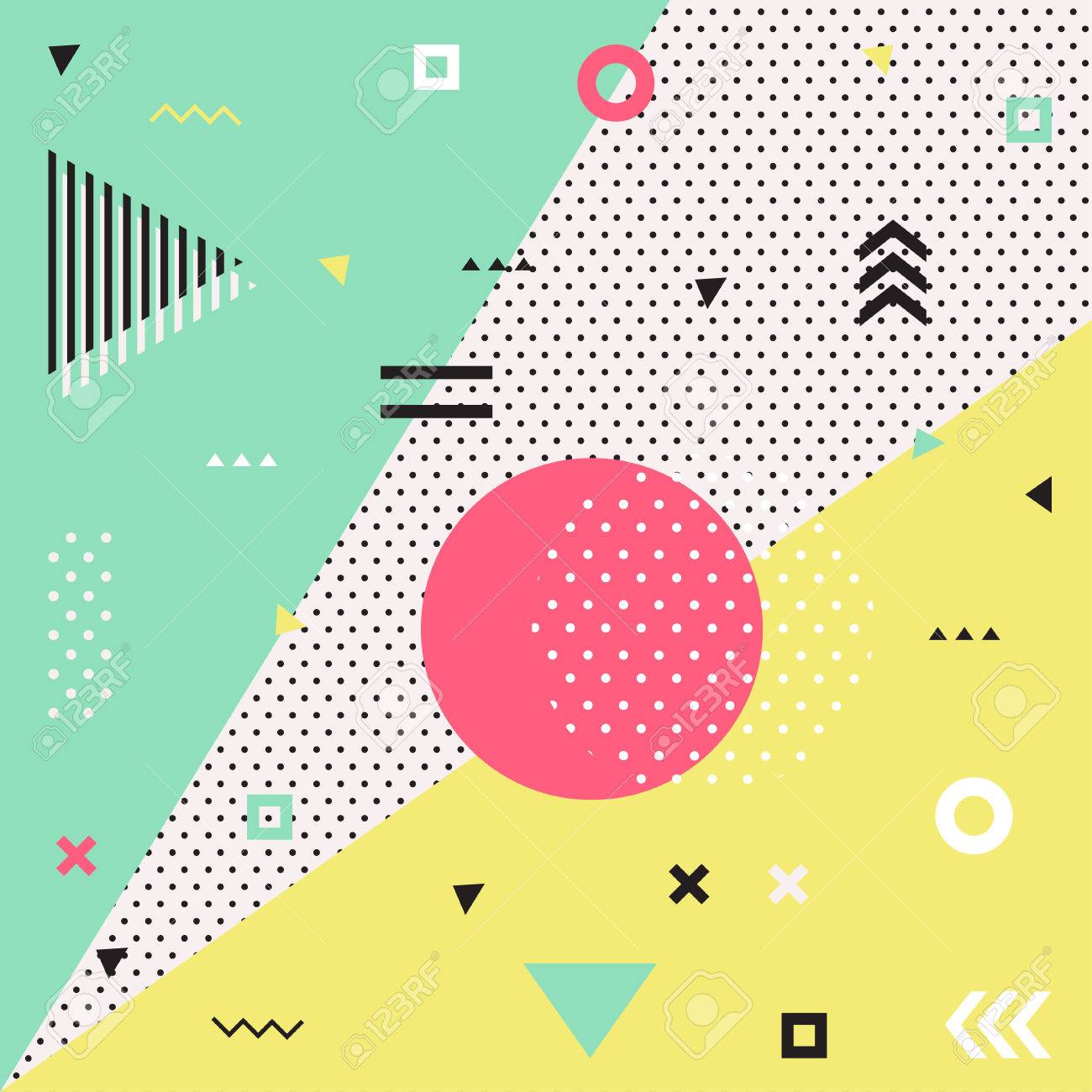 Retro style texture, pattern and geometric elements. Modern abstract design poster, cover, card design. - 58645323 Retro style texture, pattern and geometric elements. Modern abstract design poster, cover, card design. - 58645323