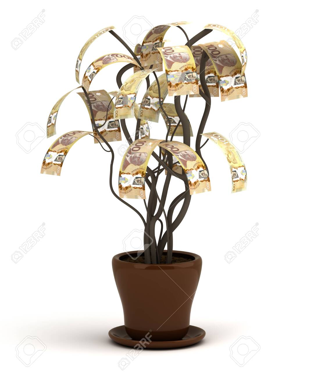 Make money with Canadian Dollars (Isolated by clipping path) - 147326002 Make money with Canadian Dollars (Isolated by clipping path) - 147326002