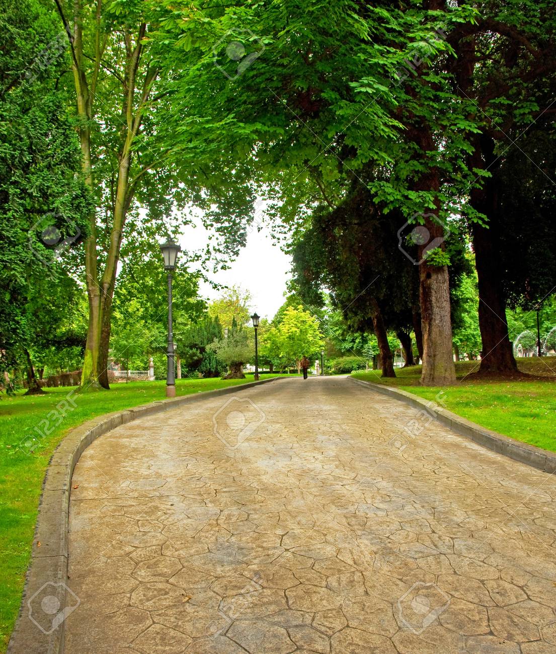 Un Bonito Parque En La Ciudad Con árboles Fotos, Retratos, Imágenes Y  Fotografía De Archivo Libres De Derecho. Image 15775049.