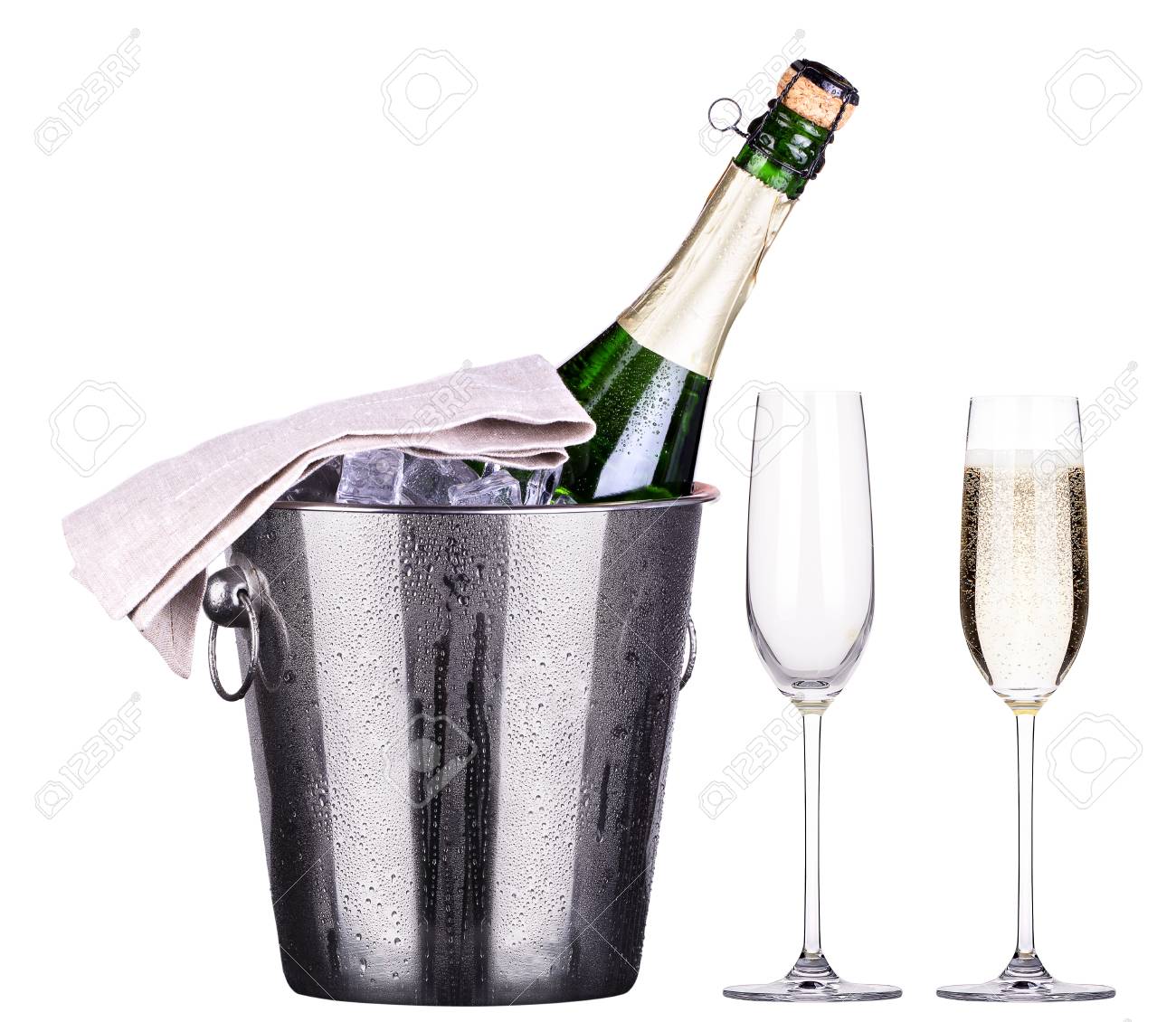 champagne in ice bucket