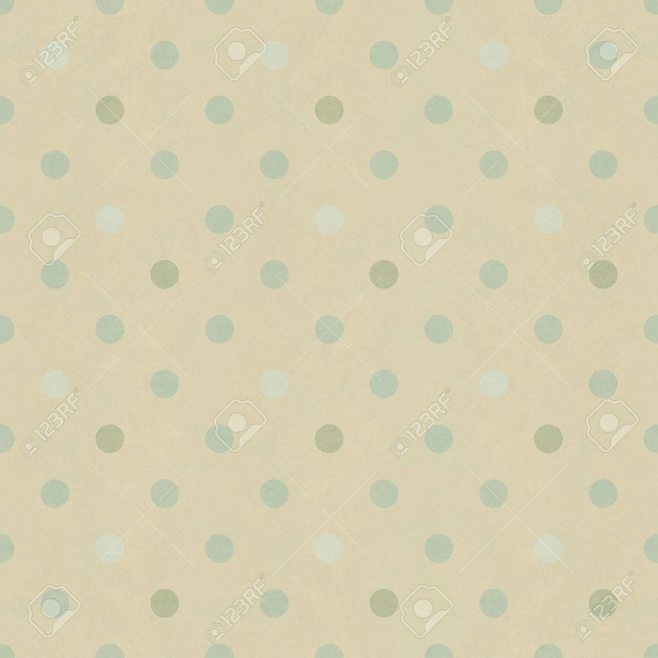 Seamless polka dots pattern on vintage paper texture