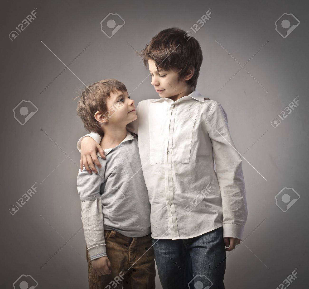 Two Brothers Hugging Stock Photo, Picture and Royalty Free Image. Image  11905832.