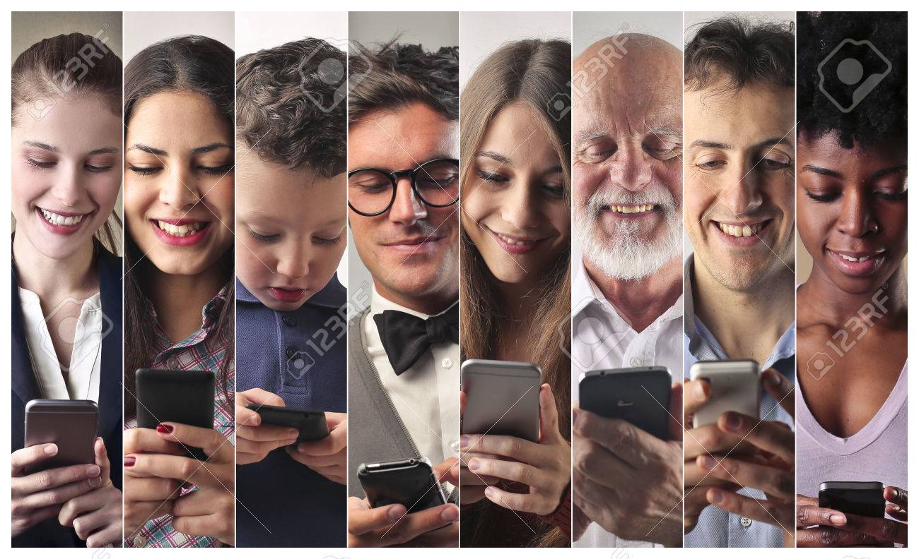People using smart phones - 59829826 People using smart phones - 59829826