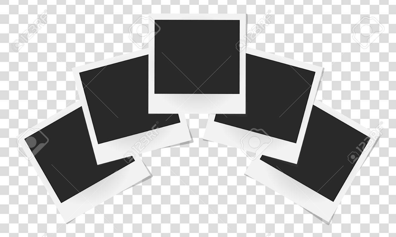 分離の現実的なベクトルの写真フレームのコラージュ テンプレート