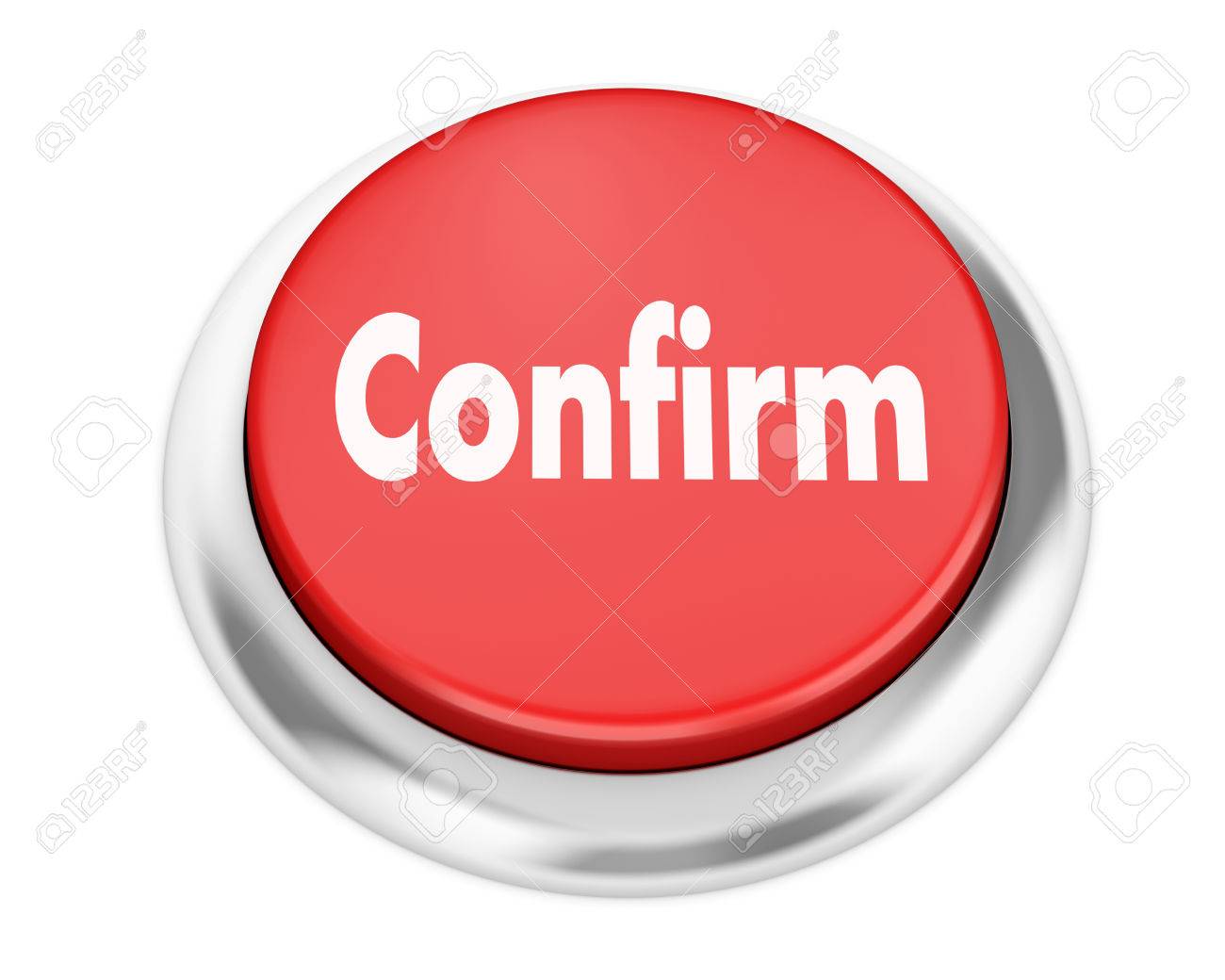 Text Confirm Button 3d Render Stock Photo, Picture and Royalty 