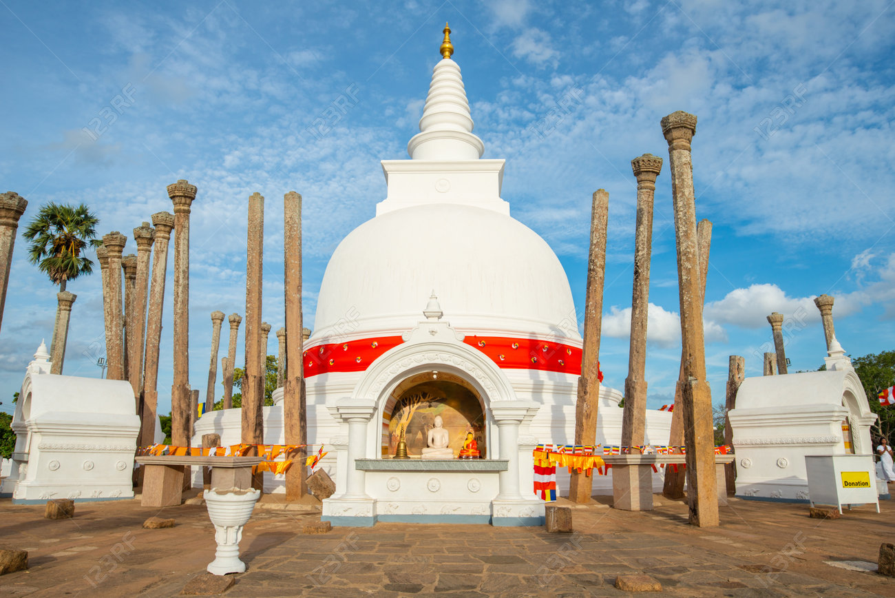 Thuparamaya Stupa In Ancient City Of Anuradhapura, Sri Lanka. Thuparamaya  Is The First Buddhist Temple In Sri Lanka Dating Back To The (247-207 BC).  Stock Photo, Picture and Royalty Free Image. Image 237002002., image size:1300x868