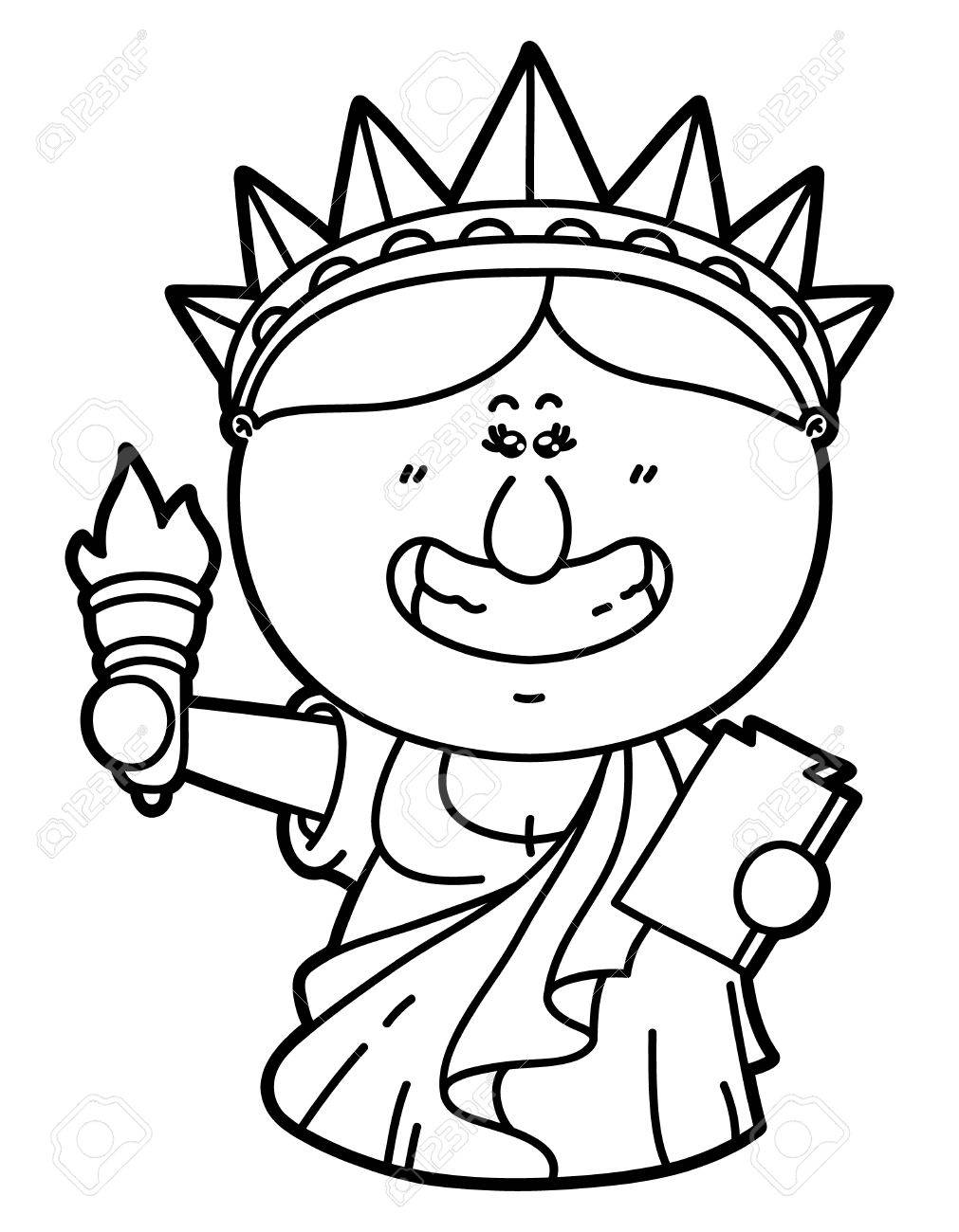 Divertido Estatua De La Libertad. Vector Ilustración De La Página Para Colorear De Dibujos Animados Feliz Estatua De La Libertad Que Es La Celebración De La Antorcha Ilustraciones Svg, Vectoriales, Clip Art Divertido Estatua De La Libertad. Vector Ilustración De La Página Para Colorear De Dibujos Animados Feliz Estatua De La Libertad Que Es La Celebración De La Antorcha Ilustraciones Svg, Vectoriales, Clip Art