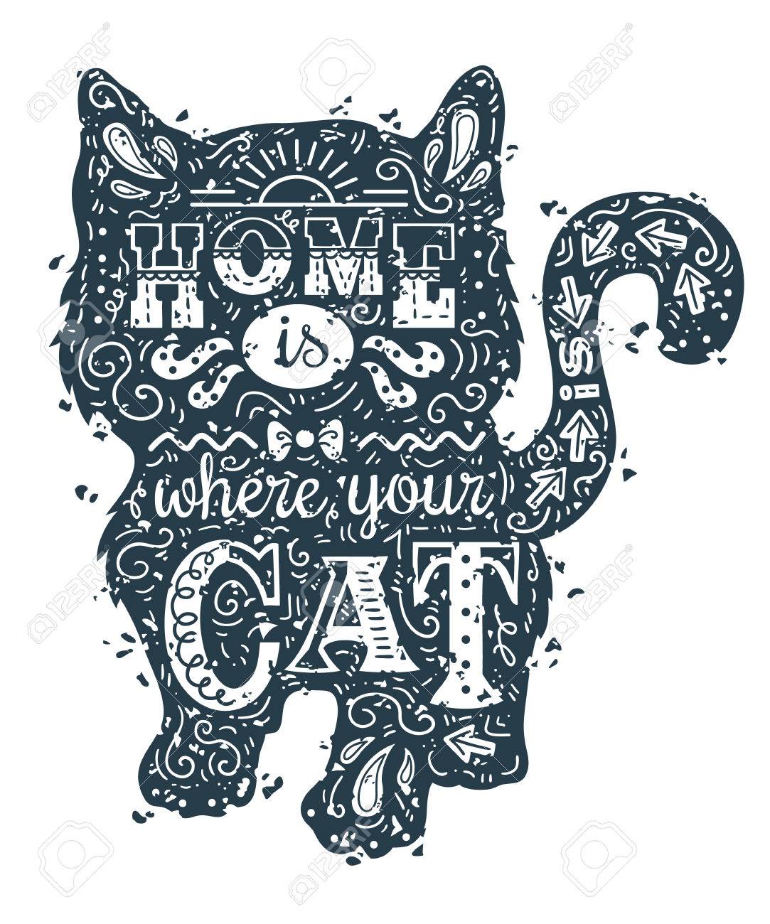 cat silhouette vector illustration of cute cat silhouette with cat silhouette vector
