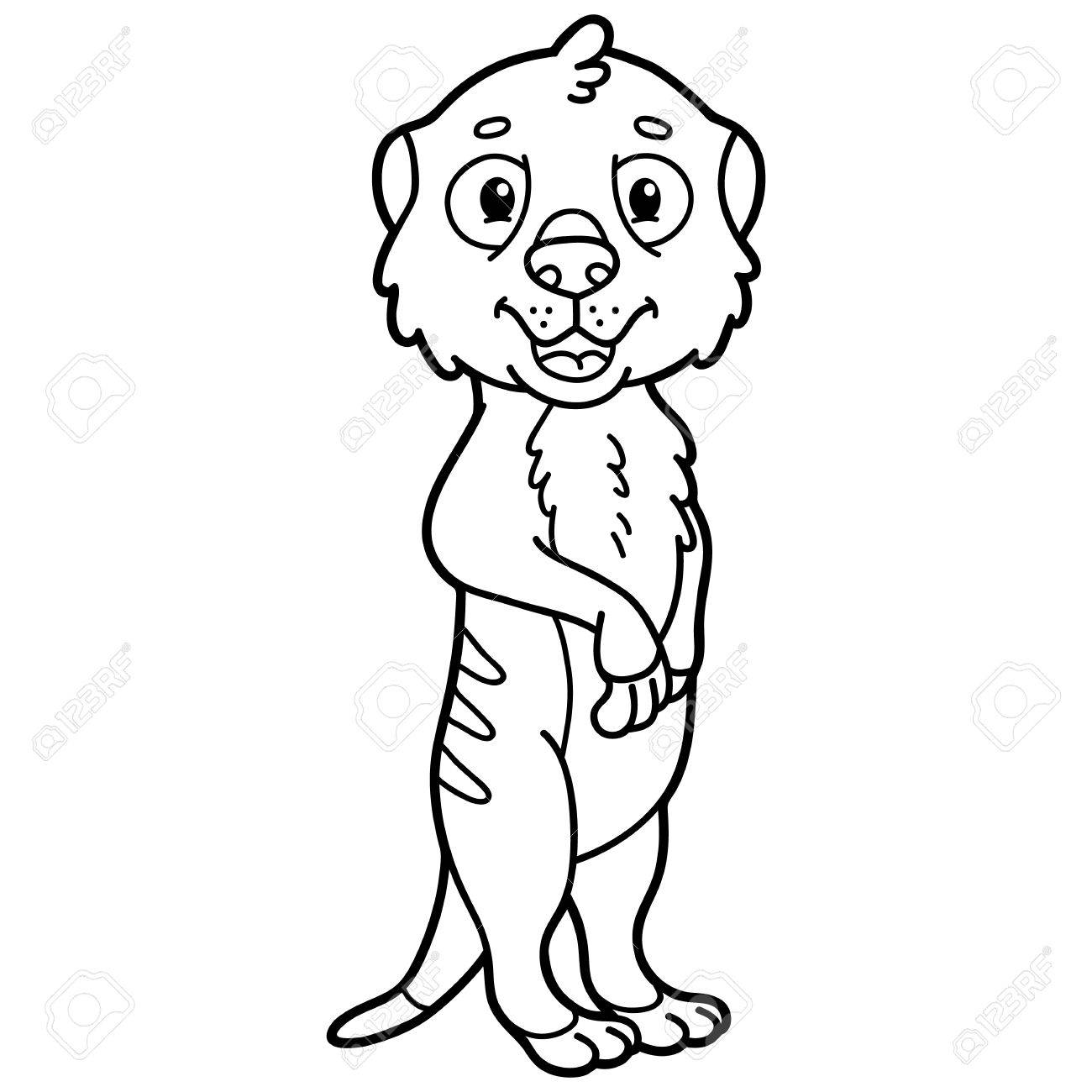 Cute page de coloriage pour enfants éducatifs Vector illustration de la page   colorier éducatif