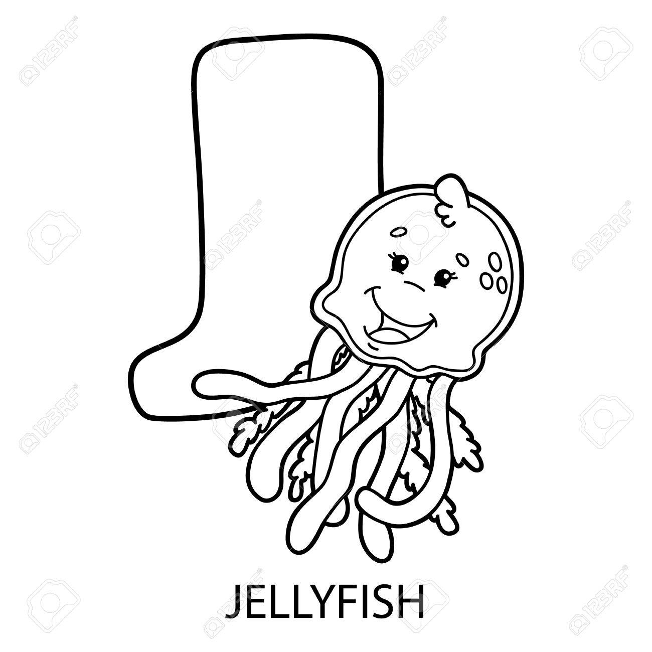 animal alphabet coloring page vector illustration of educational