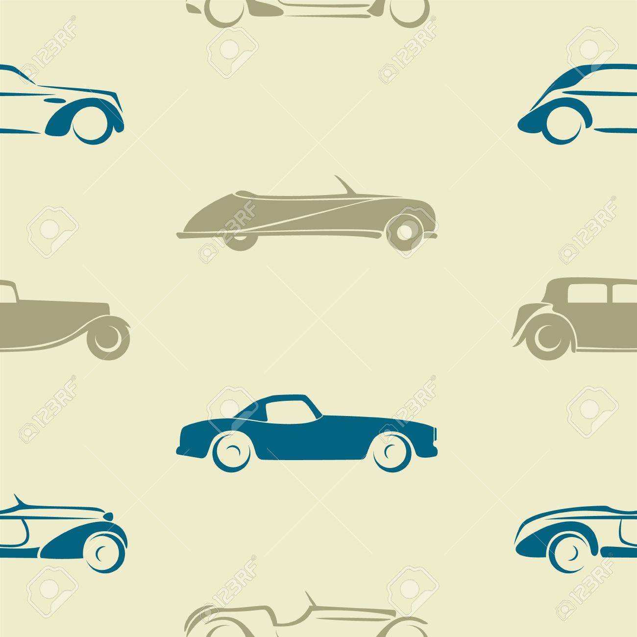 Vintage Car Wallpaper Pattern