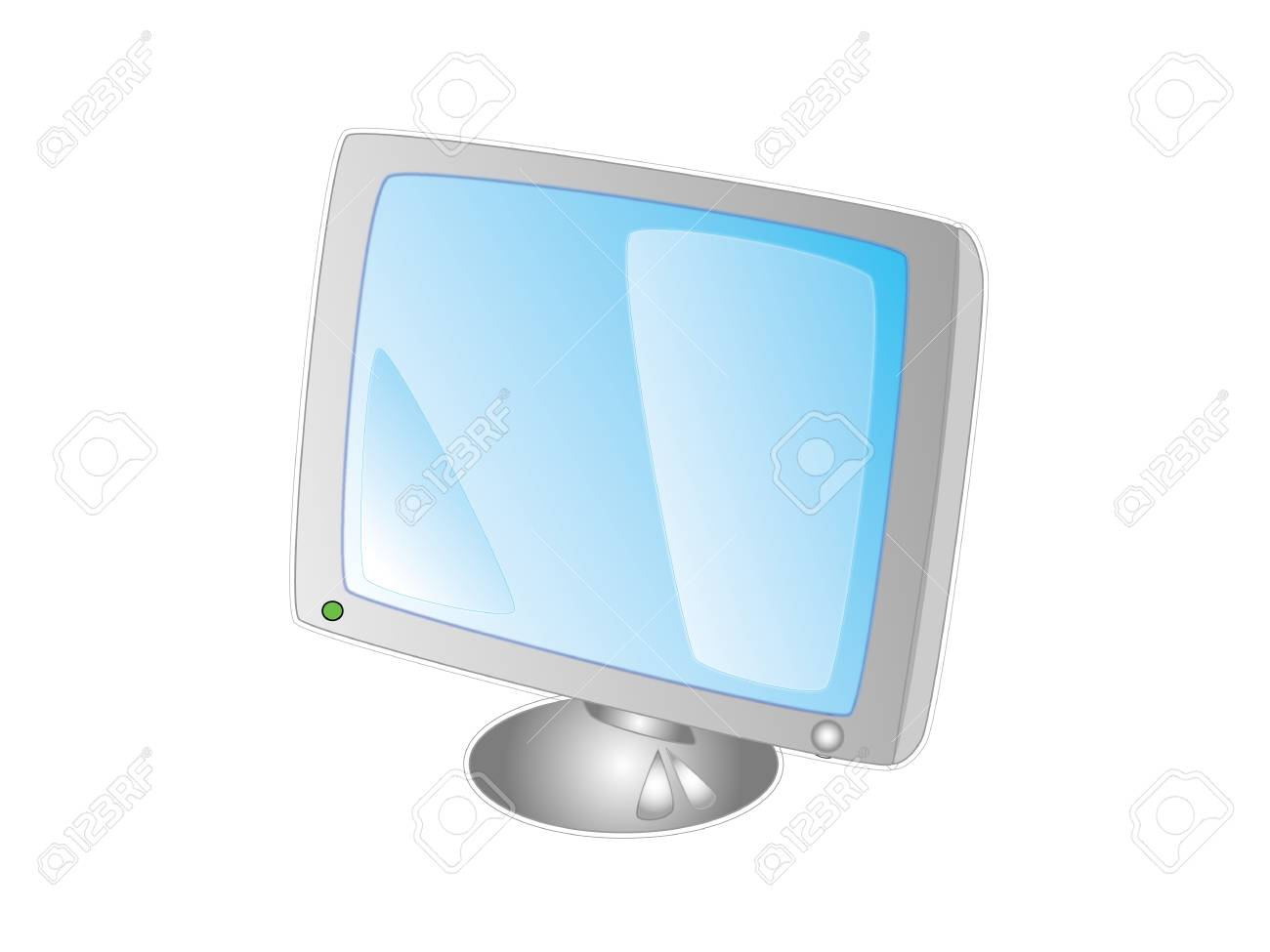 ホワイト バック グラウンドで Pc のモニターのイラスト素材 ベクタ Image ホワイト バック グラウンドで Pc のモニターのイラスト素材 ベクタ Image