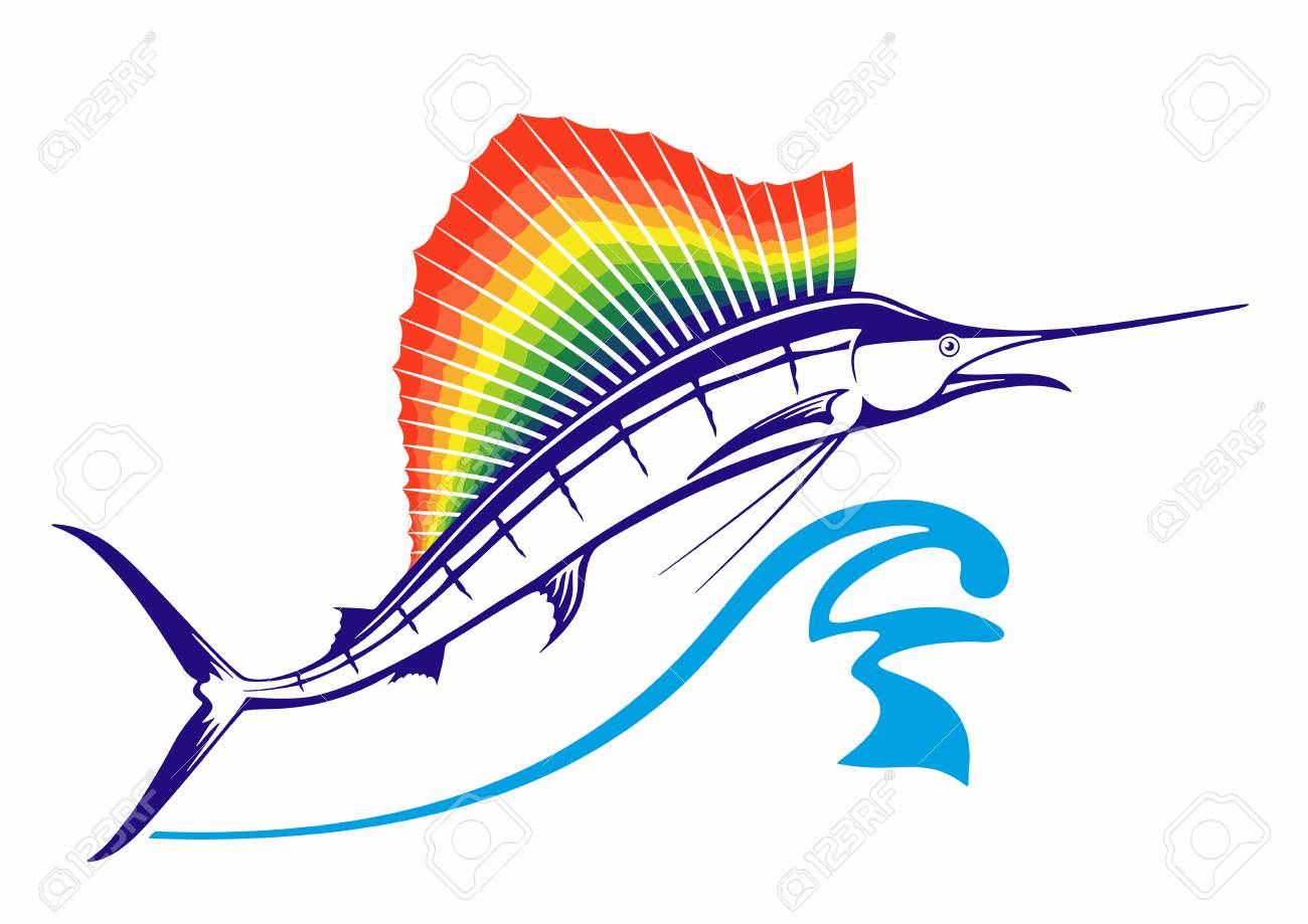 Big Marlin S Jump From The Water Jumps Marlin Or Swordfish With Royalty Free Cliparts Vectors And Stock Illustration Image