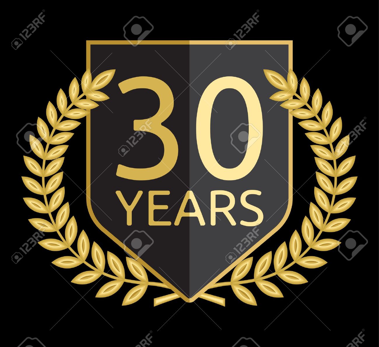 laurel wreath 30 years Stock Vector - 18440072