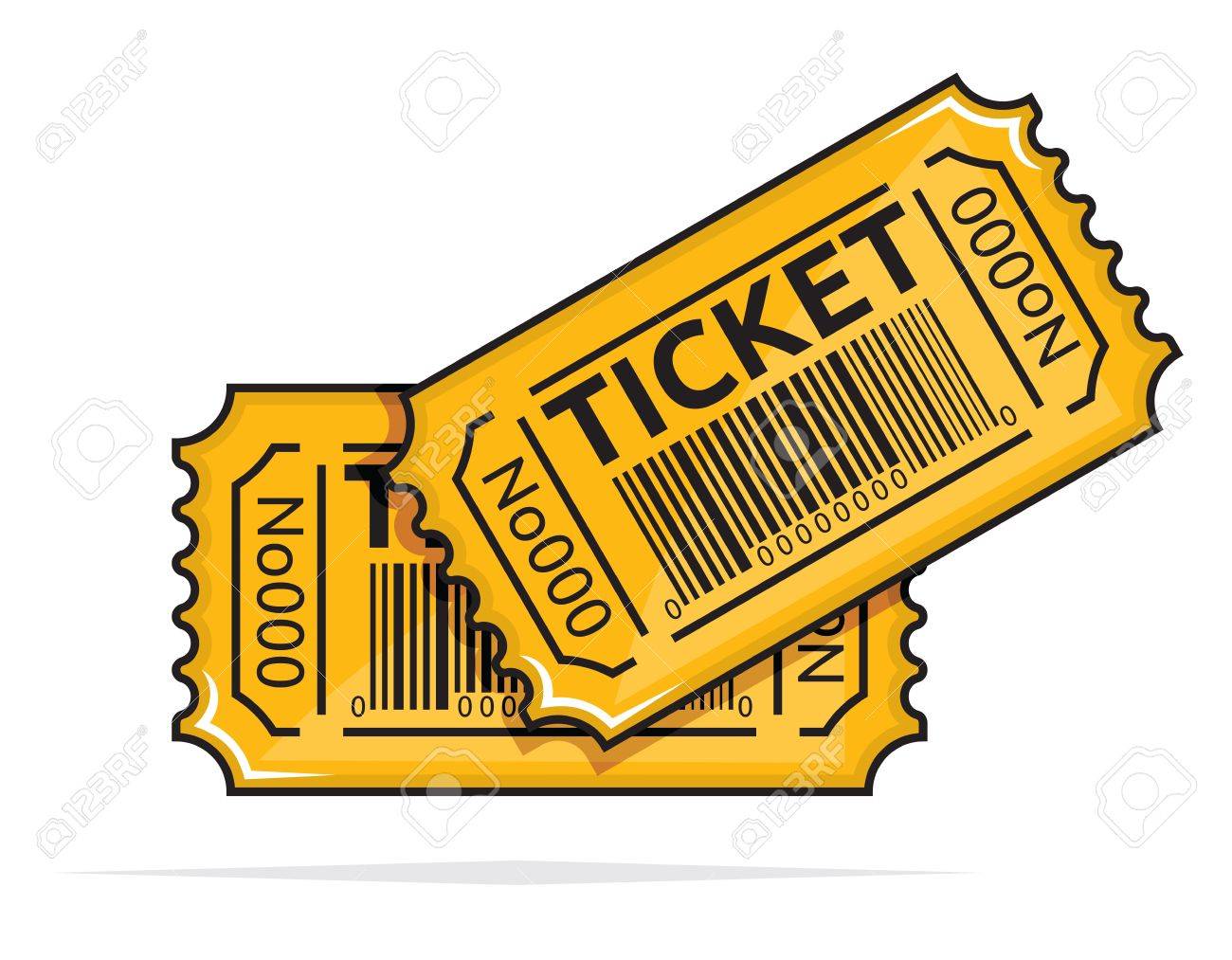 黄色い切符 のイラスト素材 ベクタ Image