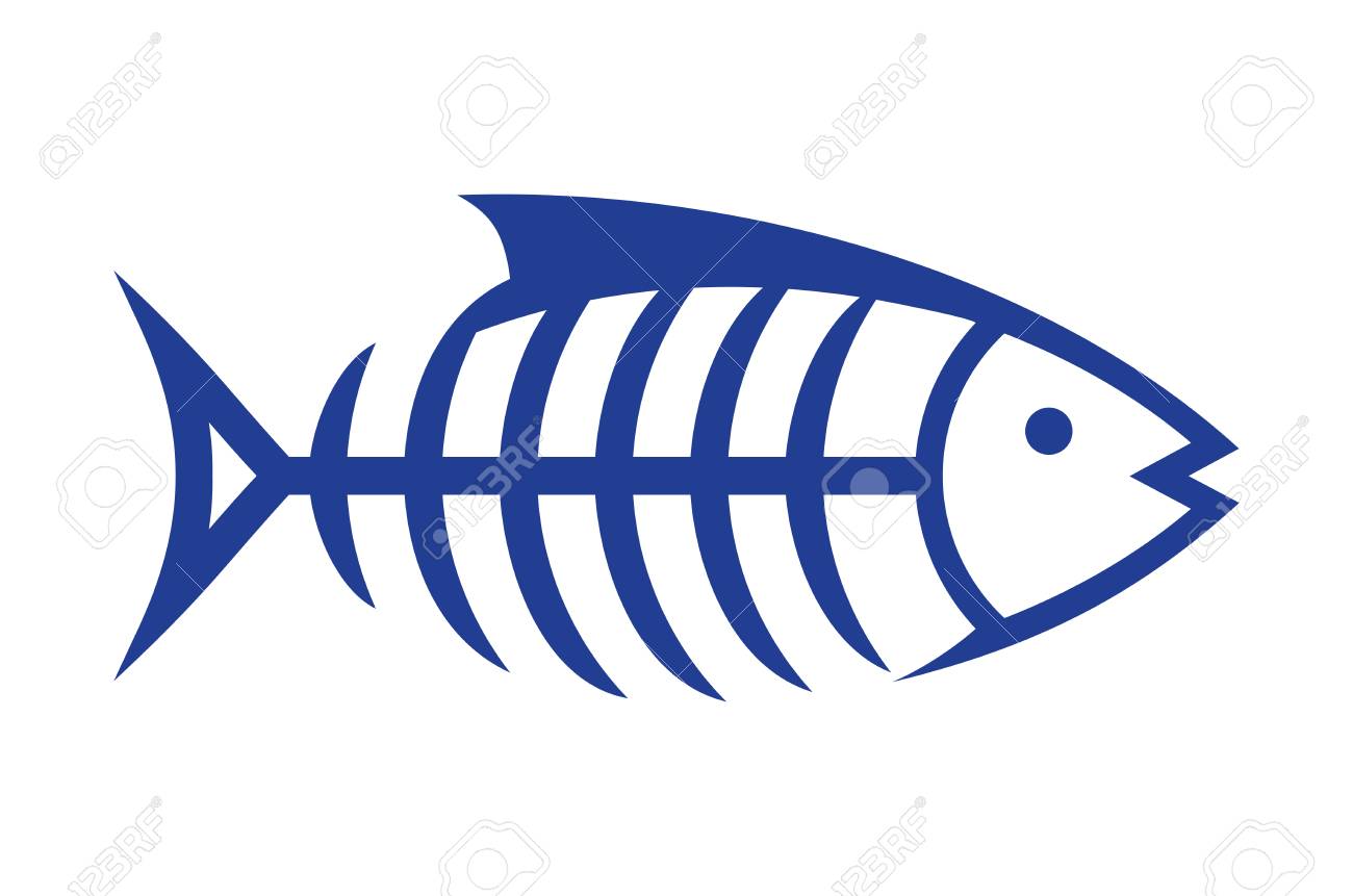 Fish Bone Vector Icon Royalty Free Cliparts Vectors And Stock Illustration Image