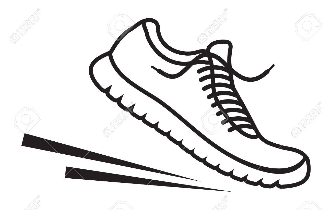 running shoe vector