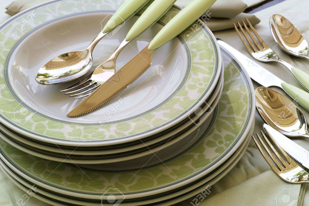 Dishes An Silverware Stock Photo Picture And Royalty Free Image Image 2170308