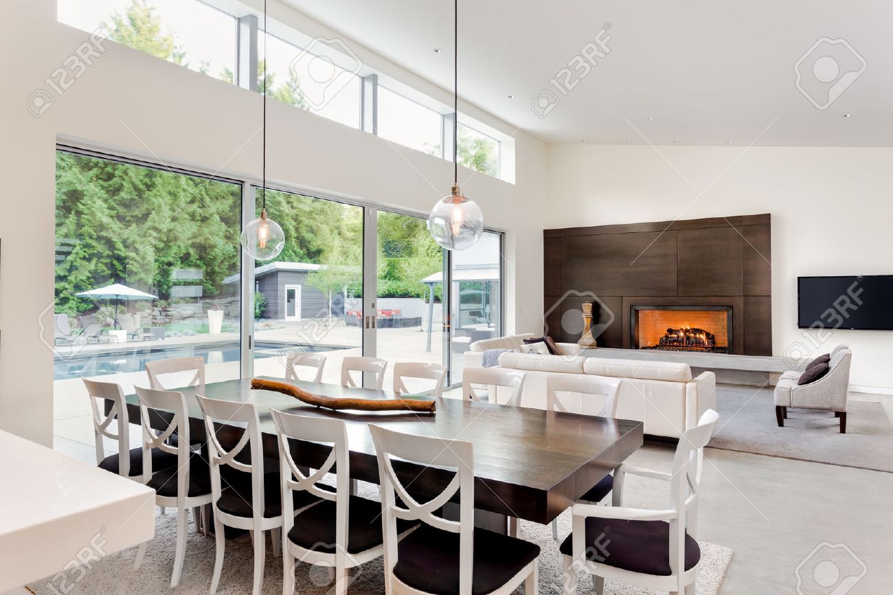 Beautiful Living Rooms With Fireplace beautiful living room and dining room with fireplace and view Beautiful Living Rooms With Fireplace beautiful living room and dining room with fireplace and view