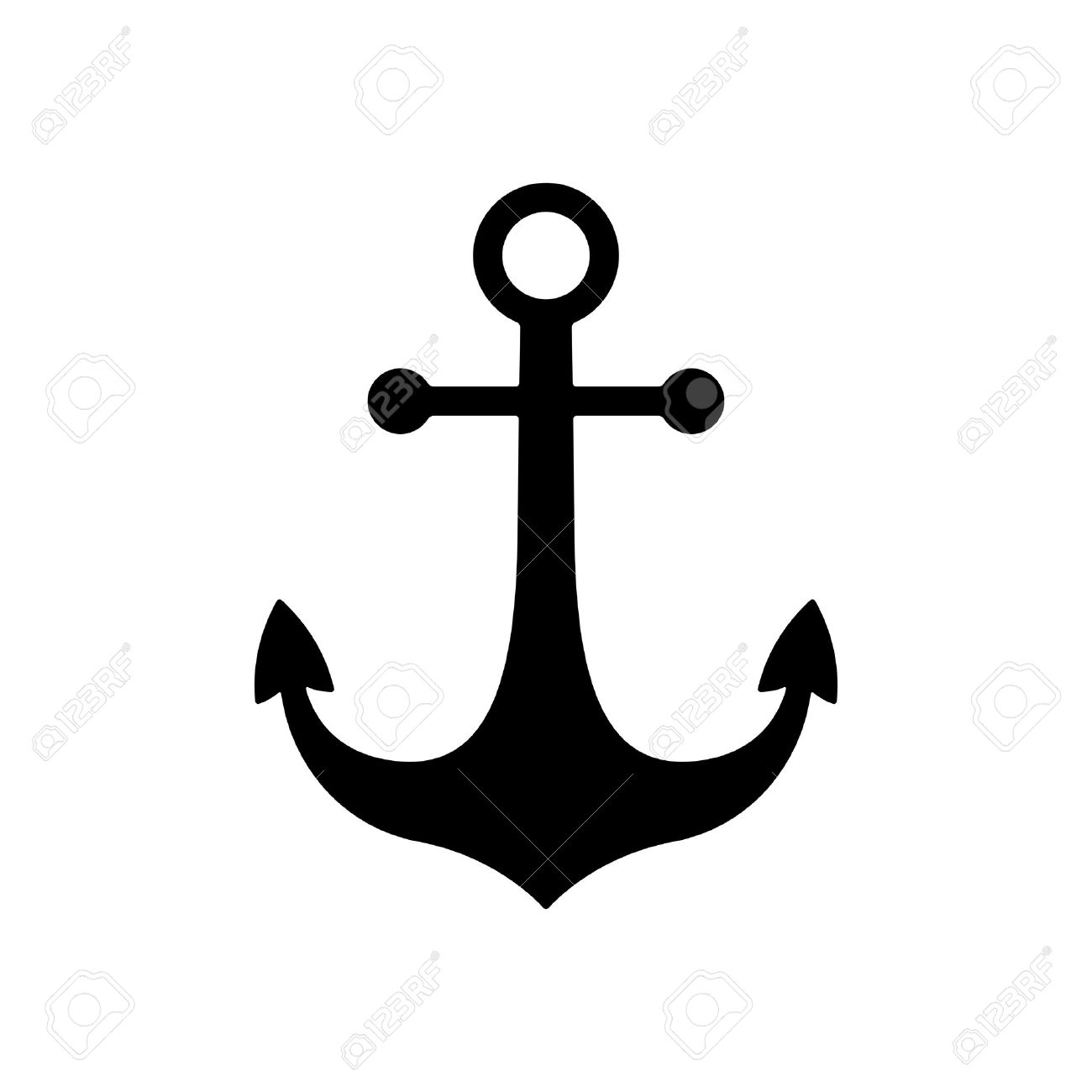 black nautical anchor icon anchor symbol or sign isolated on