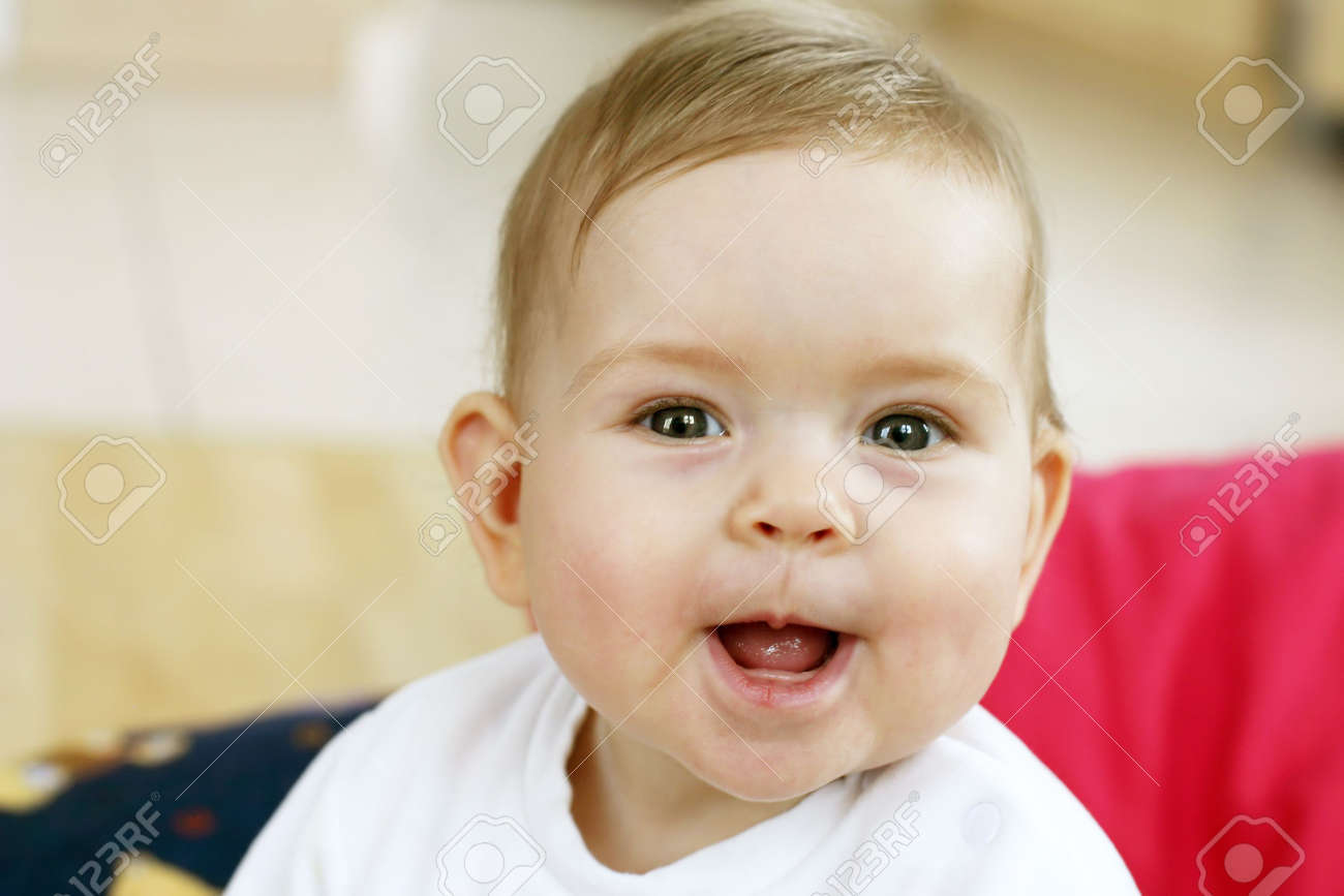 small baby laughing