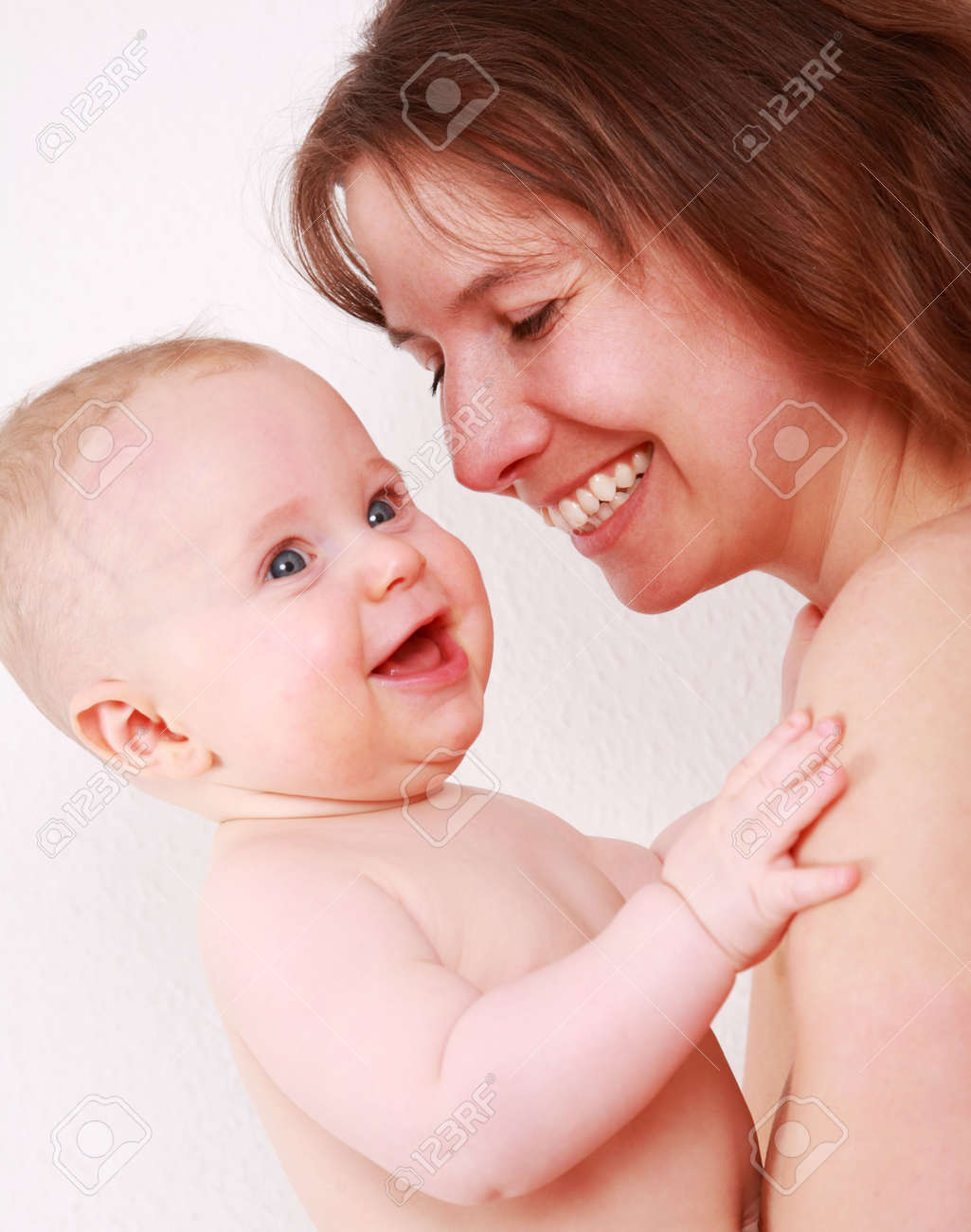 Family Moments Mother Enjoying Her Cute Baby Stock Photo Picture