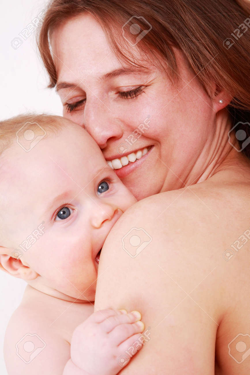 Family Moments Mother Enjoying Her Cute Baby Stock Photo Picture