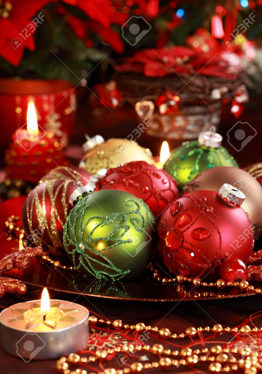Beautiful Christmas Ornaments beautiful christmas ornaments as table decoration stock photo Beautiful Christmas Ornaments beautiful christmas ornaments as table decoration stock photo