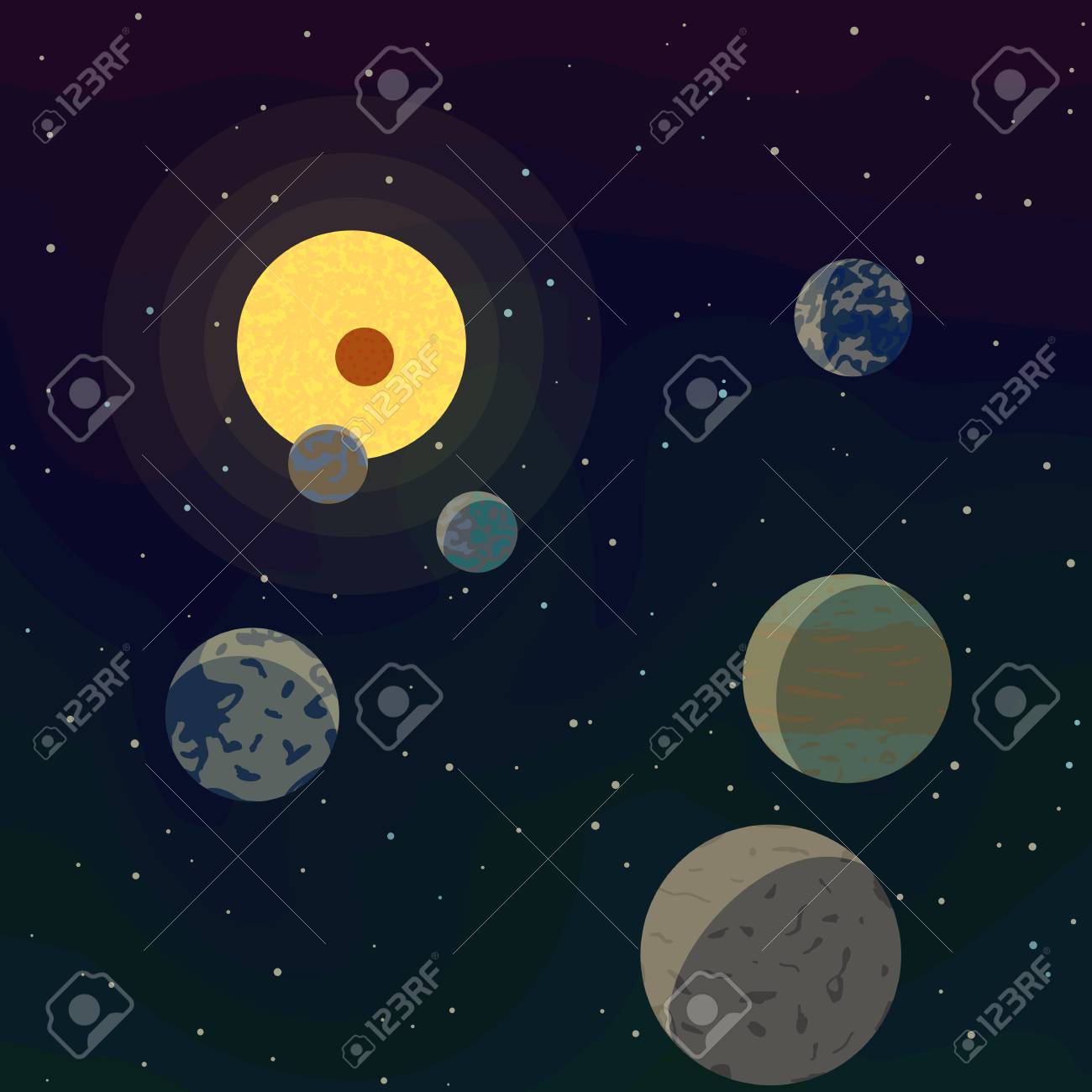 New Planets Found In Another Solar System In Space Several Planets