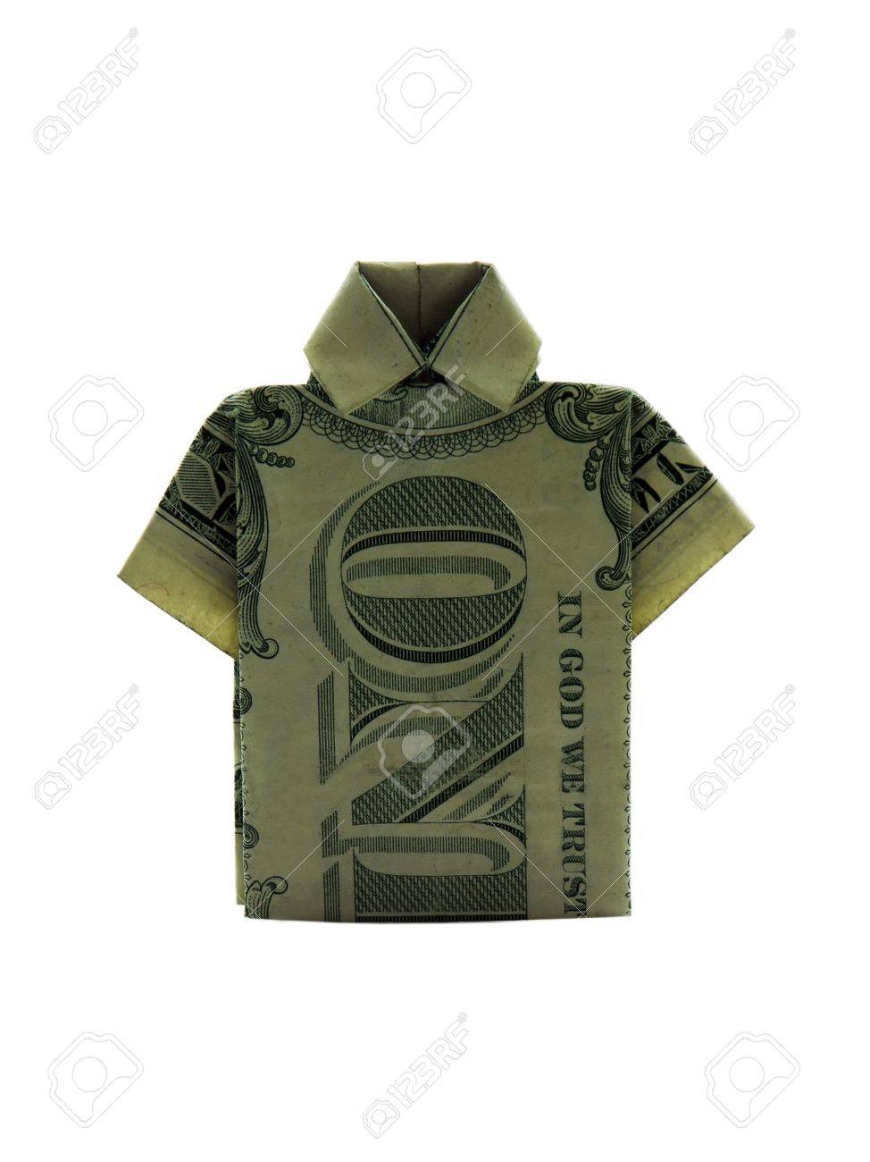 P O Of A T Shirt Made From A Folded Dollar Bill Stock P O 910448 P O Of A T Shirt Made From A Folded Dollar Bill Stock P O 910448