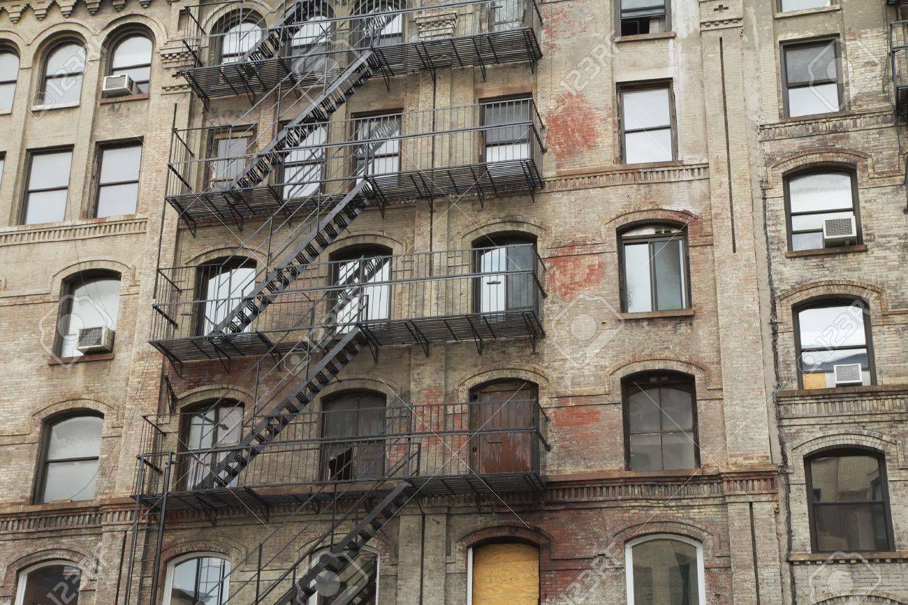 Old building with outdoor staircase New York City, USA Horizontally - 18960678 Old building with outdoor staircase New York City, USA Horizontally - 18960678